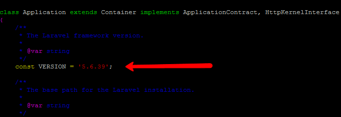 Cek Versi Laravel